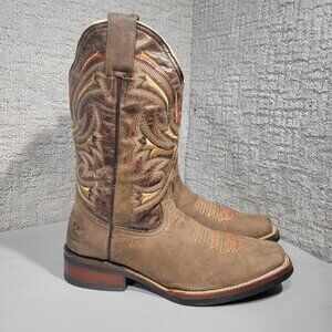 El Dorado Men's US Size 8.5 Brown Leather Pull on Western Cowboy Boots